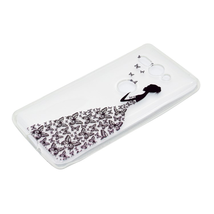 Pattern Printing TPU Mobile Cover for Sony Xperia XZ2 Compact - Butterfly Girl-3