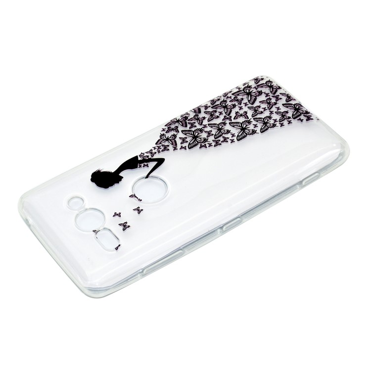 Pattern Printing TPU Mobile Cover for Sony Xperia XZ2 Compact - Butterfly Girl-4