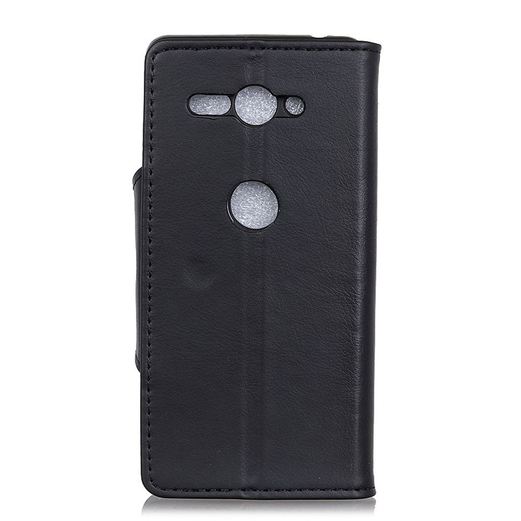 Crazy Horse Textured PU Leather Wallet Phone Case for Sony Xperia XZ2 Compact - Black-3