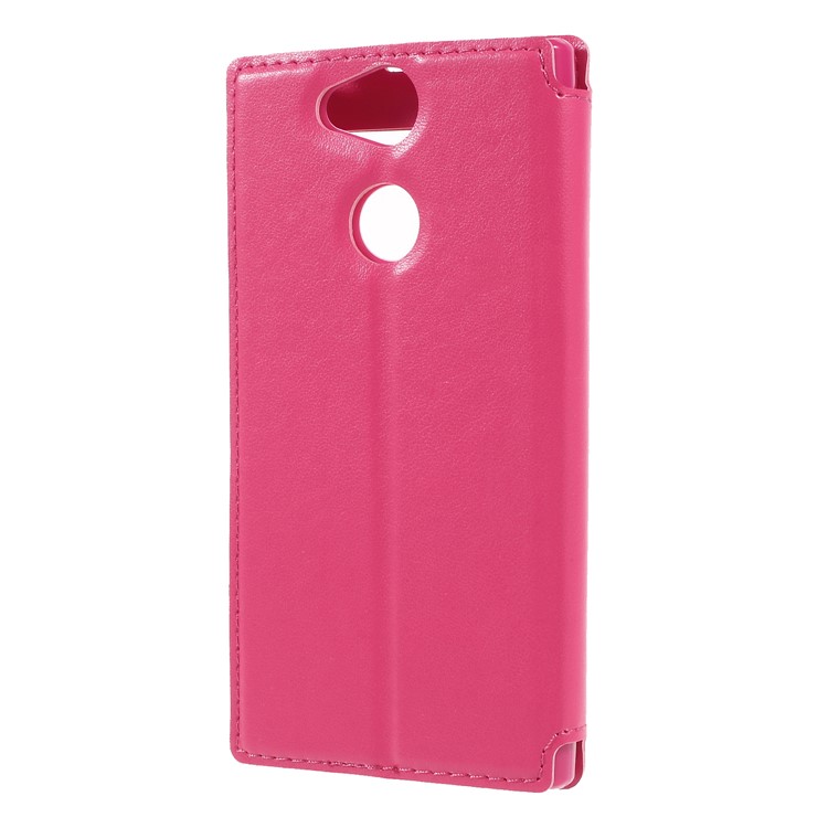 ROAR KOREA Noble Leather View Window Stand Case for Sony Xperia XA2 - Rose-2