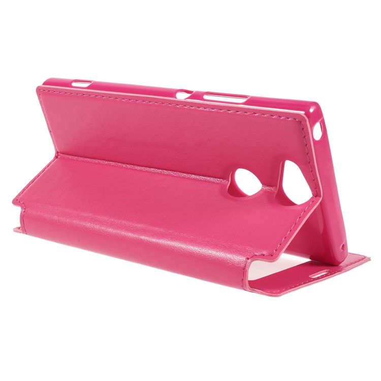 ROAR KOREA Noble Leather View Window Stand Case for Sony Xperia XA2 - Rose-5