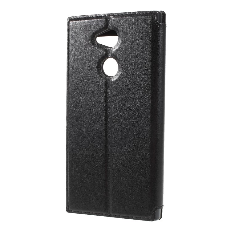 ROAR KOREA View Window Noble Leather Flip Stand Case for Sony Xperia XA2 Ultra - Black-2