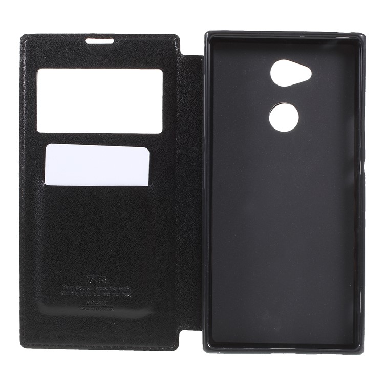 ROAR KOREA View Window Noble Leather Flip Stand Case for Sony Xperia XA2 Ultra - Black-6