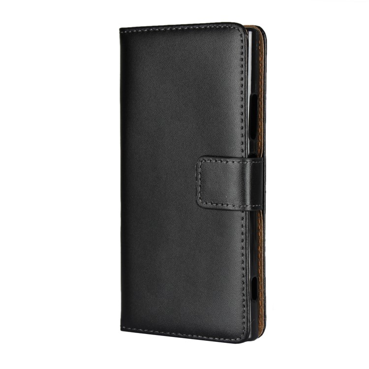 Wallet Stand Split Leather Phone Case for Sony Xperia XA2 - Black-2
