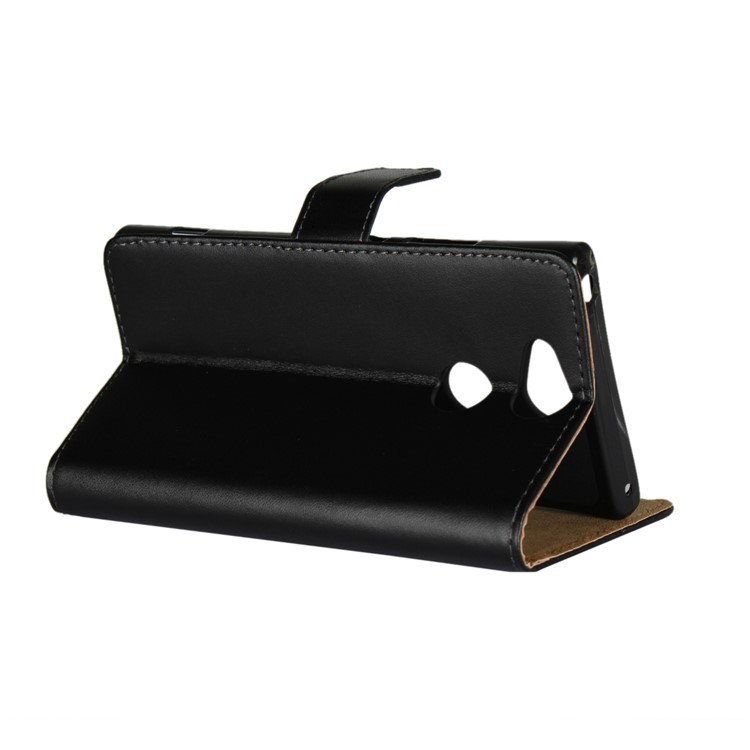 Wallet Stand Split Leather Phone Case for Sony Xperia XA2 - Black-5