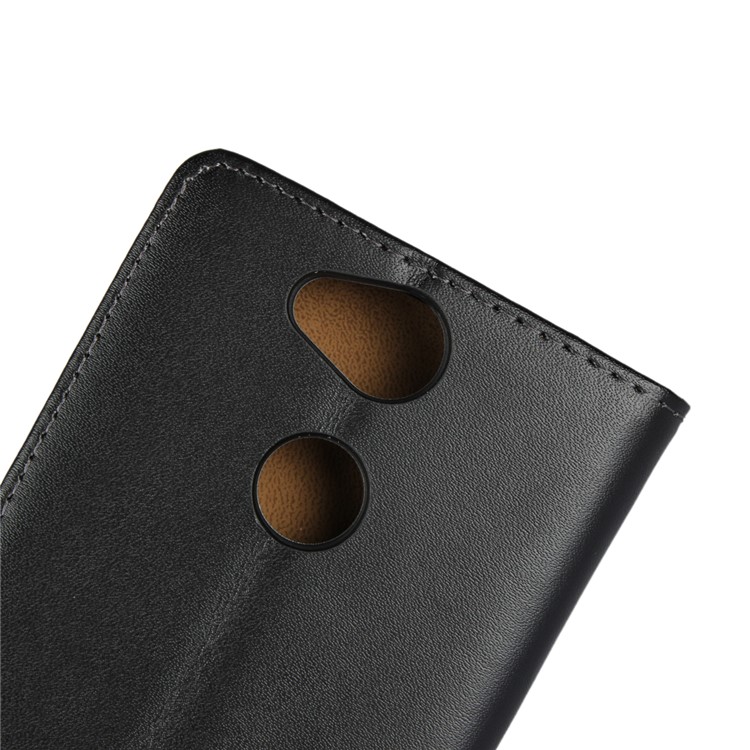 Wallet Stand Split Leather Phone Case for Sony Xperia XA2 - Black-9