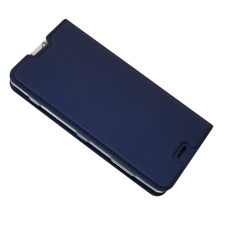 Auto-absorbed Stand Leather Card Holder Cellphone Cover Case for Sony Xperia XZ2 Compact - Dark Blue-2