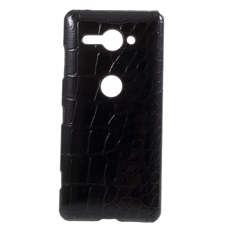 Textured PU Leather Coated PC Hard Case for Sony Xperia XZ1 Compact - Crocodile Texture-1