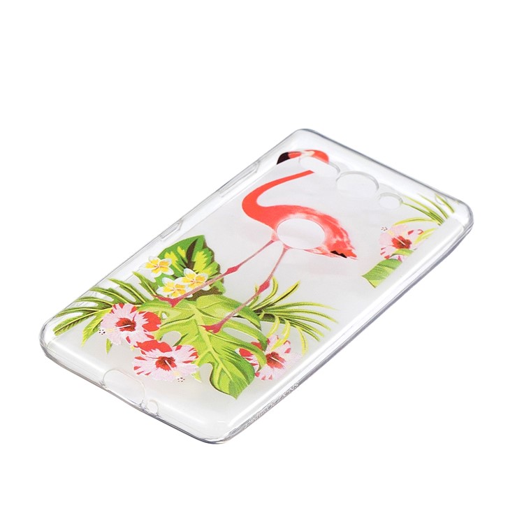 Pattern Printing Soft TPU Case for Sony Xperia XZ2 Compact - Flamingo and Flower-2