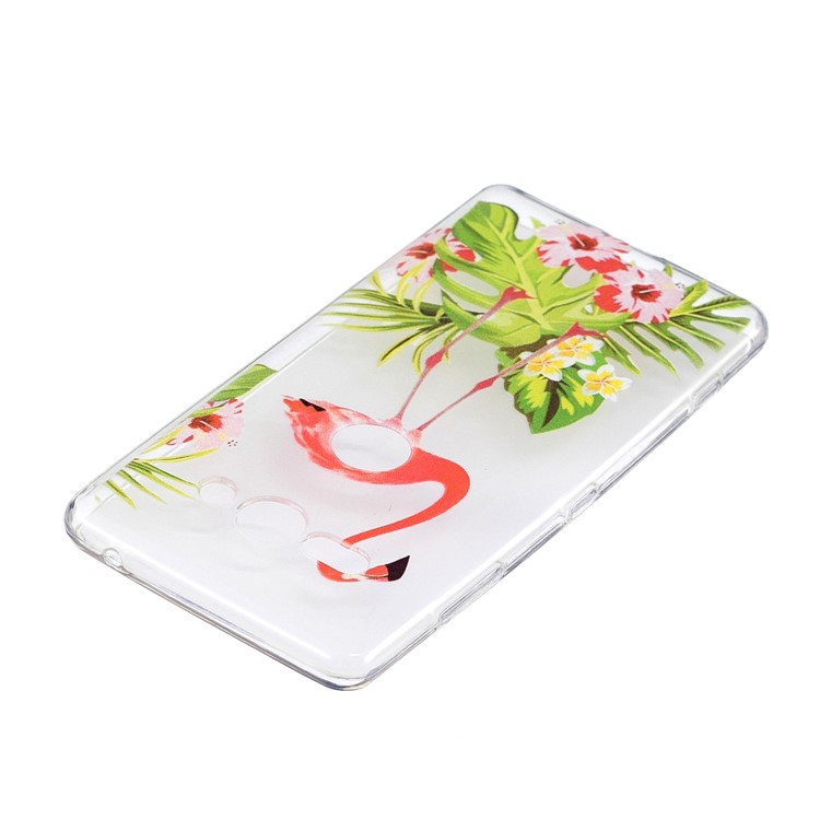 Pattern Printing Soft TPU Case for Sony Xperia XZ2 Compact - Flamingo and Flower-3