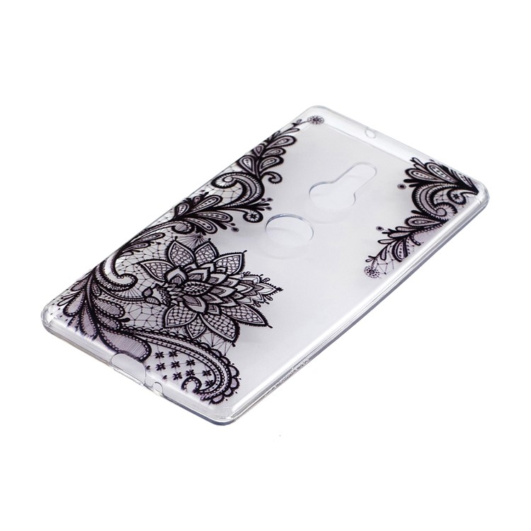 Pattern Printing Soft TPU Case for Sony Xperia XZ2 - Lace Flower-2