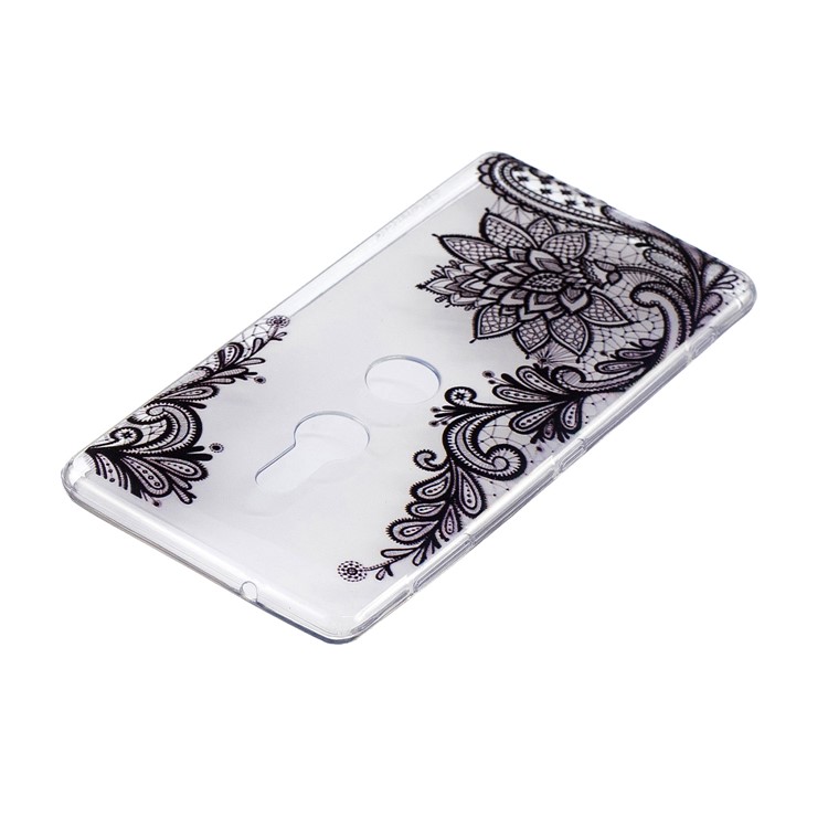 Pattern Printing Soft TPU Case for Sony Xperia XZ2 - Lace Flower-3
