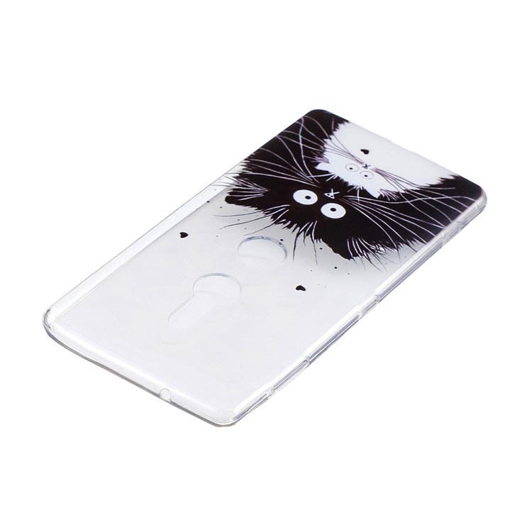 Pattern Printing Soft TPU Shell for Sony Xperia XZ2 - Cat Couple-3