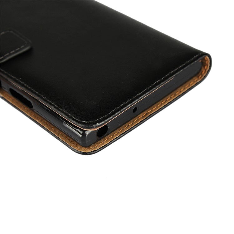 Split Leather Wallet Magnetic Mobile Cover for Sony Xperia XA2 Ultra - Black-11