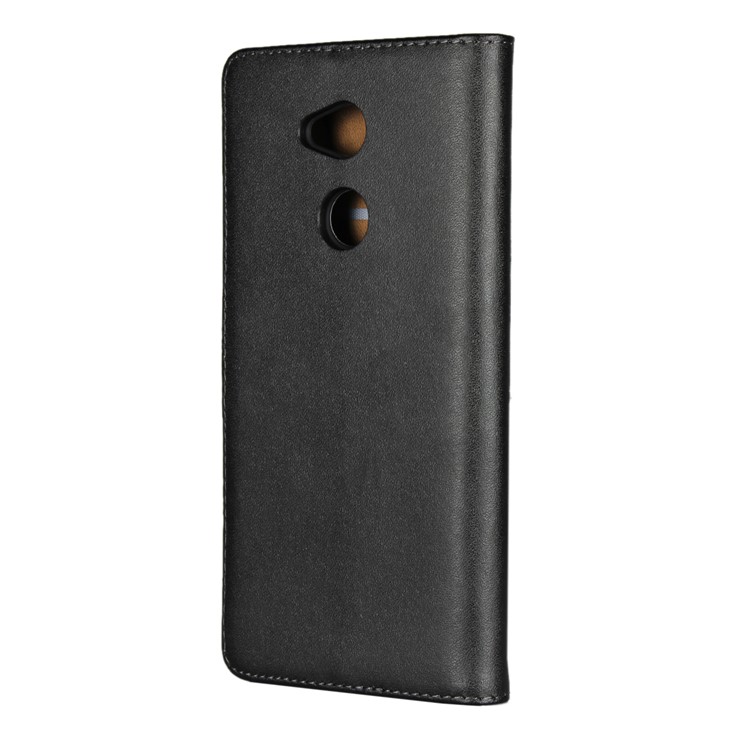 Split Leather Wallet Magnetic Mobile Cover for Sony Xperia XA2 Ultra - Black-3
