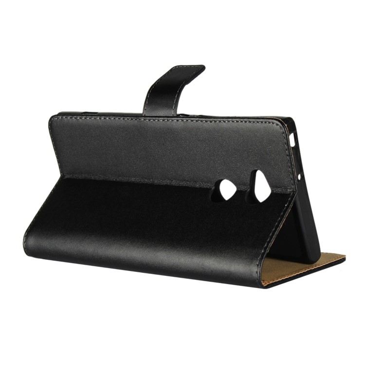 Split Leather Wallet Magnetic Mobile Cover for Sony Xperia XA2 Ultra - Black-5