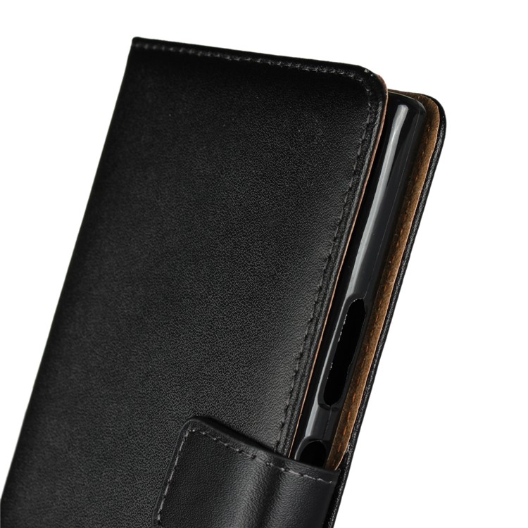 Split Leather Wallet Magnetic Mobile Cover for Sony Xperia XA2 Ultra - Black-8