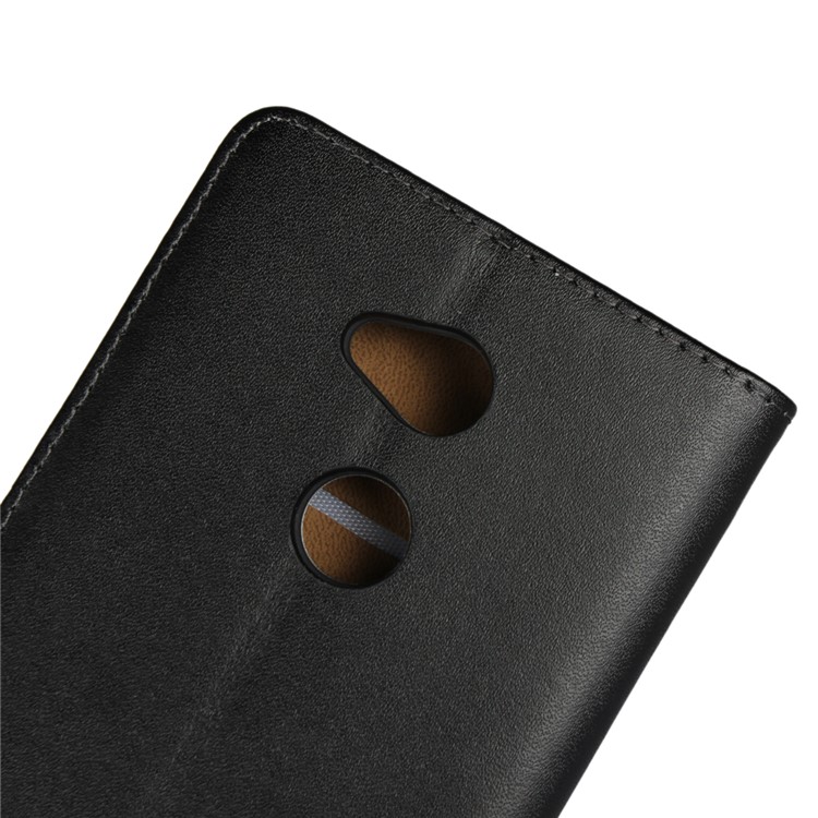 Split Leather Wallet Magnetic Mobile Cover for Sony Xperia XA2 Ultra - Black-9