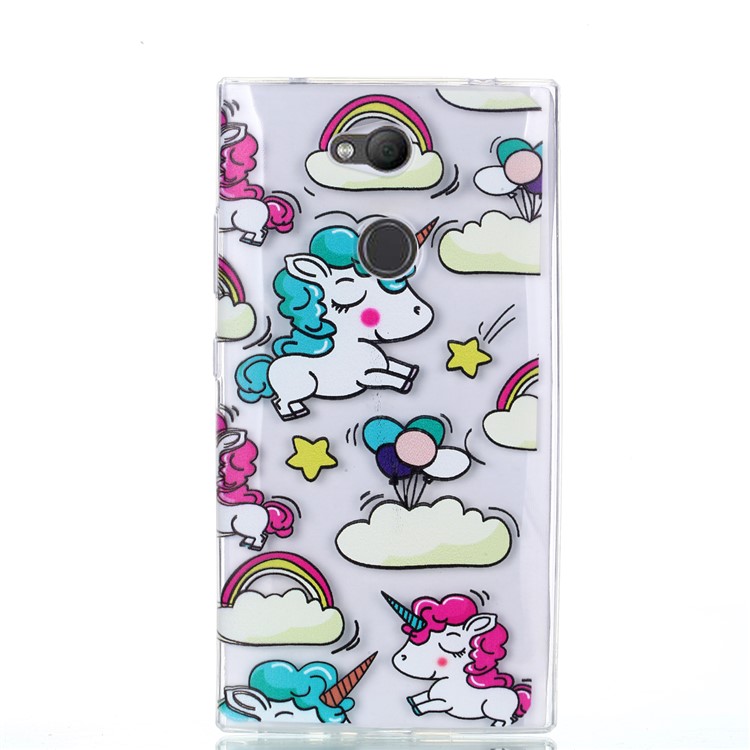 Pattern Printing Soft TPU Phone Cover for Sony Xperia L2 - Unicorns-1