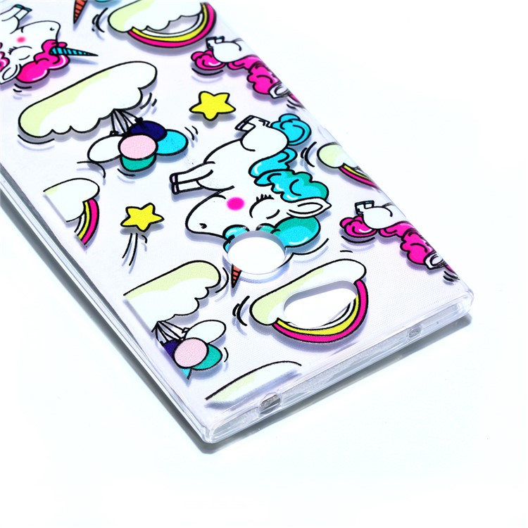 Pattern Printing Soft TPU Phone Cover for Sony Xperia L2 - Unicorns-3