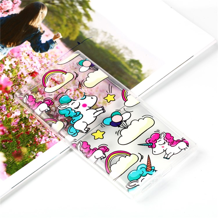 Pattern Printing Soft TPU Phone Cover for Sony Xperia L2 - Unicorns-4