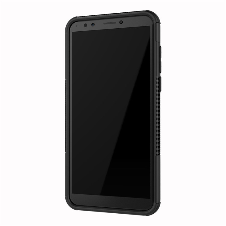 Tire Pattern Kickstand PC + TPU Hybrid Cover for Huawei Y7 Prime (2018)/Nova 2 Lite/Honor 7C/Enjoy 8 - Black-5