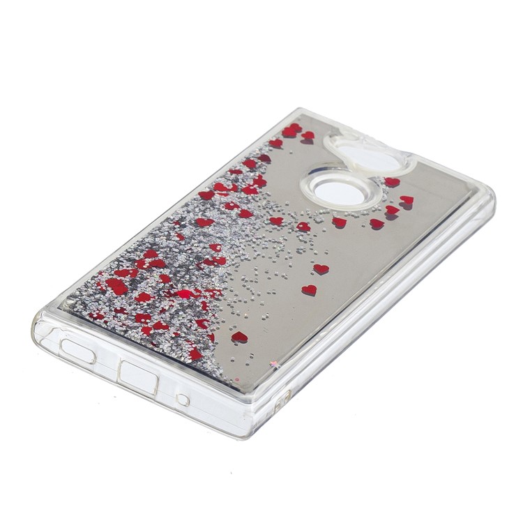 For Sony Xperia XA2 Glitter Floating Quicksand Mirror Surface TPU Mobile Case - Silver-3