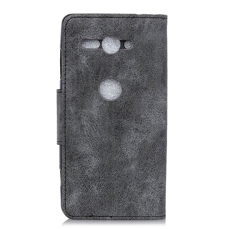 Vintage PU Leather Wallet Phone Case for Sony Xperia XZ2 Compact - Grey-7