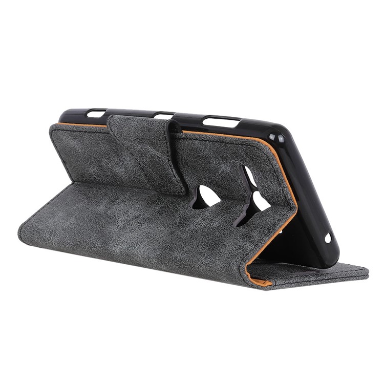 Vintage PU Leather Wallet Phone Case for Sony Xperia XZ2 Compact - Grey-9