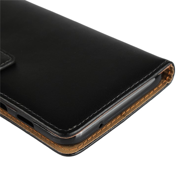 Split Leather Wallet Stand Flip Cover Case for OnePlus 6 - Black-10