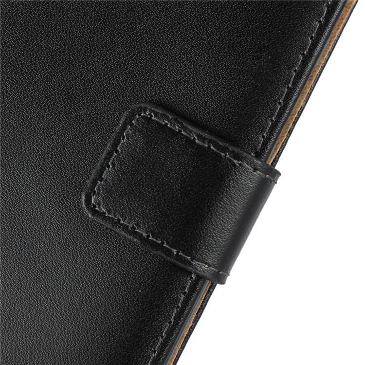 Split Leather Wallet Stand Flip Cover Case for OnePlus 6 - Black-7