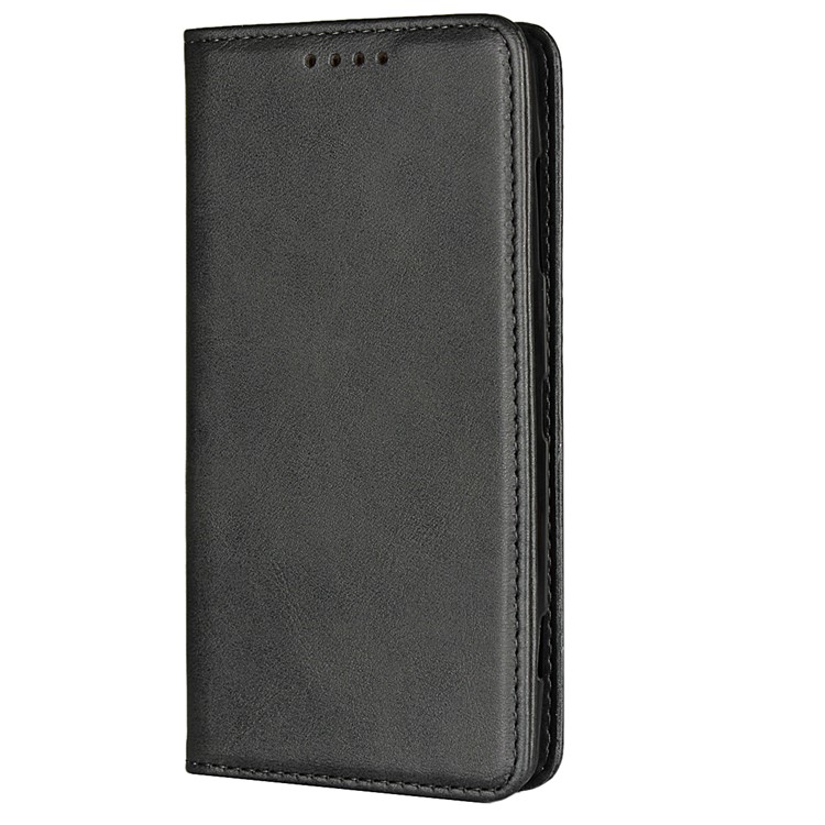 Auto-absorbed Leather Wallet Stand Mobile Case for Sony Xperia XZ2 Compact - Black-2