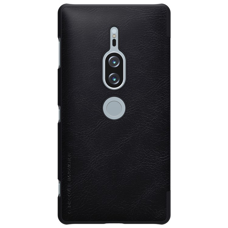 NILLKIN Qin Series Card Holder Leather Phone Casing for Sony Xperia XZ2 Premium - Black-3