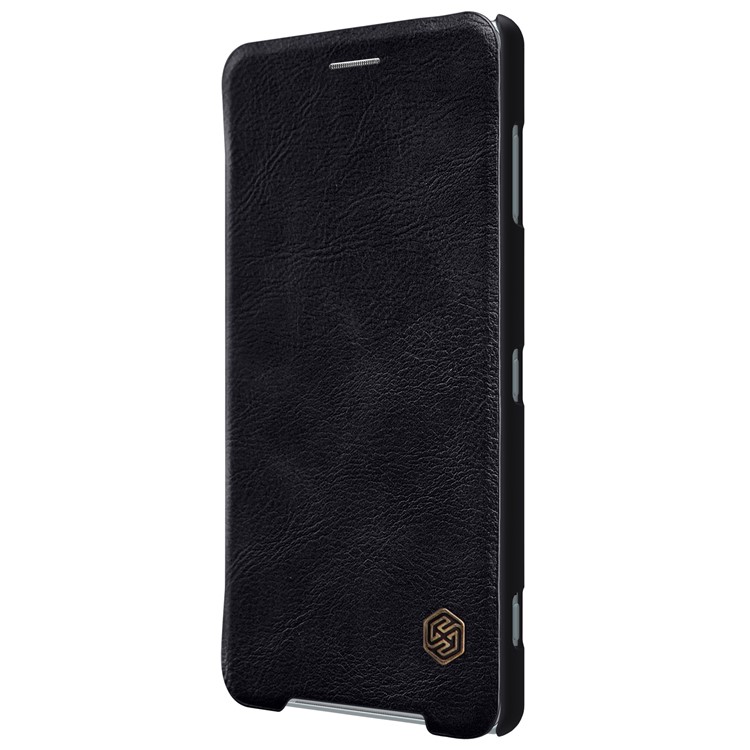 NILLKIN Qin Series Card Holder Leather Phone Casing for Sony Xperia XZ2 Premium - Black-4