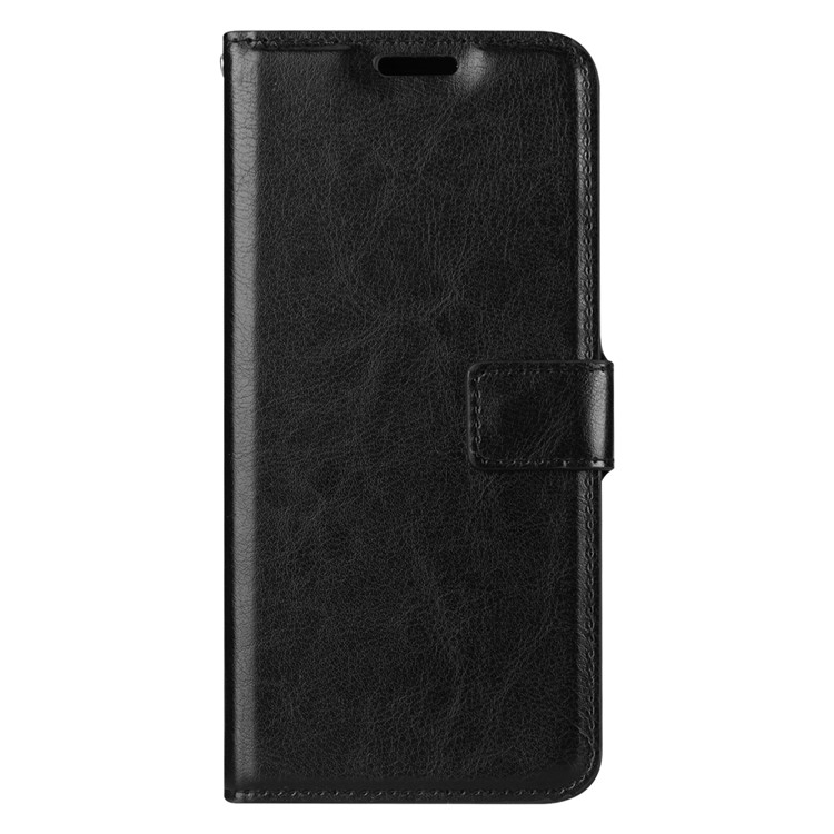 Crazy Horse Leather Wallet Casing for Sony Xperia XZ3 - Black-2