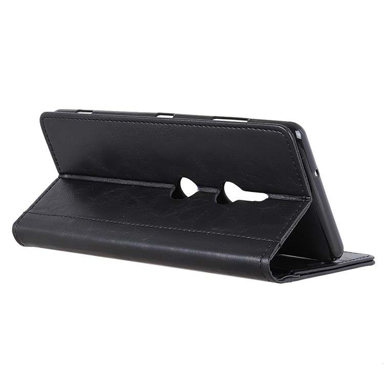 Flip Rivet Stand Wallet Magnetic Leather Mobile Phone Case for Sony Xperia XZ3 - Black-10