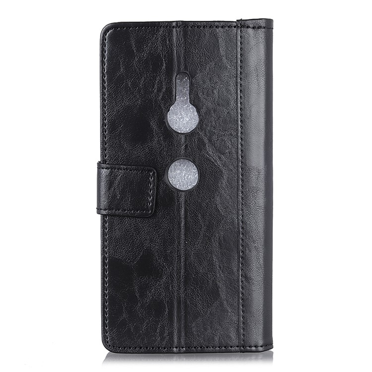 Flip Rivet Stand Wallet Magnetic Leather Mobile Phone Case for Sony Xperia XZ3 - Black-8