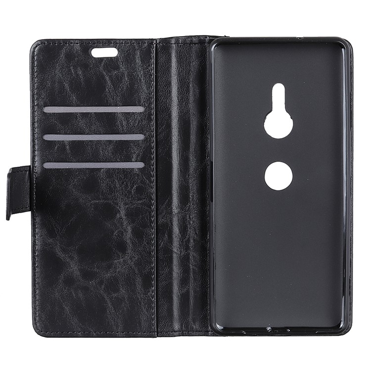 Flip Rivet Stand Wallet Magnetic Leather Mobile Phone Case for Sony Xperia XZ3 - Black-9