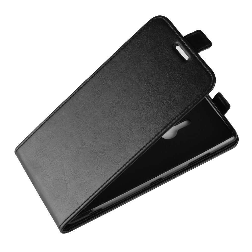 For Sony Xperia XZ3 Crazy Horse Leather Case (Vertical Flip) (Card Slot) (Magnetic) - Black-3