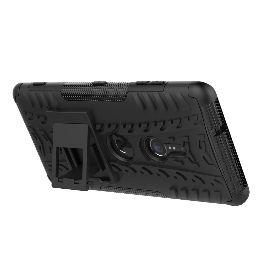 Cool Pneumatico Ibrido PC + Cassa Di Kickstand TPU Per Sony Xperia XZ3 - Nero-5