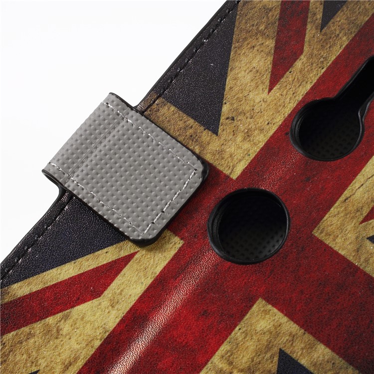 Pattern Printing PU Leather Magnetic Wallet Stand Case for Sony Xperia XZ3 - Flag of British-10