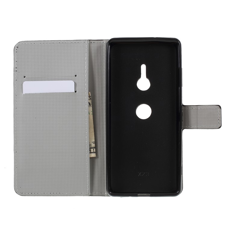 Pattern Printing PU Leather Magnetic Wallet Stand Case for Sony Xperia XZ3 - Flag of British-6