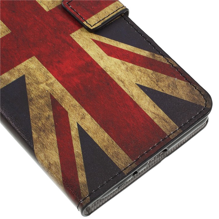 Pattern Printing PU Leather Magnetic Wallet Stand Case for Sony Xperia XZ3 - Flag of British-7
