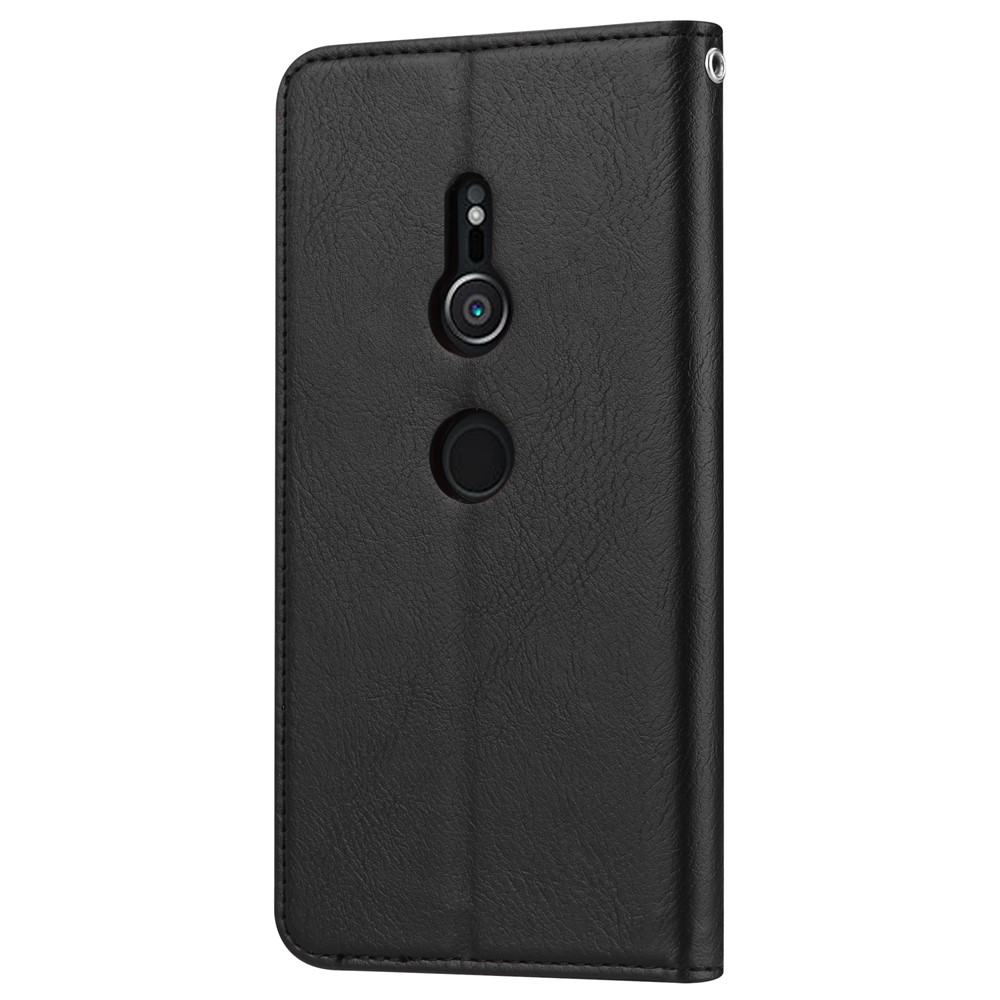 Auto-absorbed PU Leather Case for Sony Xperia XZ3 - Black-4