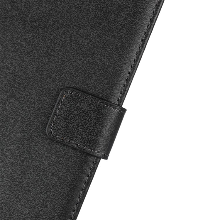 For Sony Xperia XZ3 Genuine Split Leather Wallet Case with Stand - Black-8