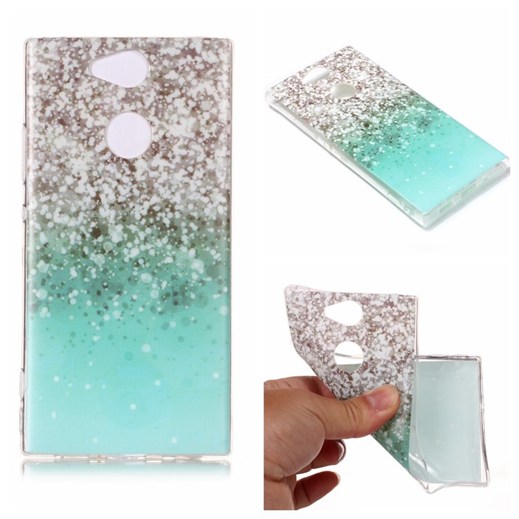 Patterned IMD Soft Matte TPU Phone Case for Sony Xperia XA2 - Glitter Powder-1