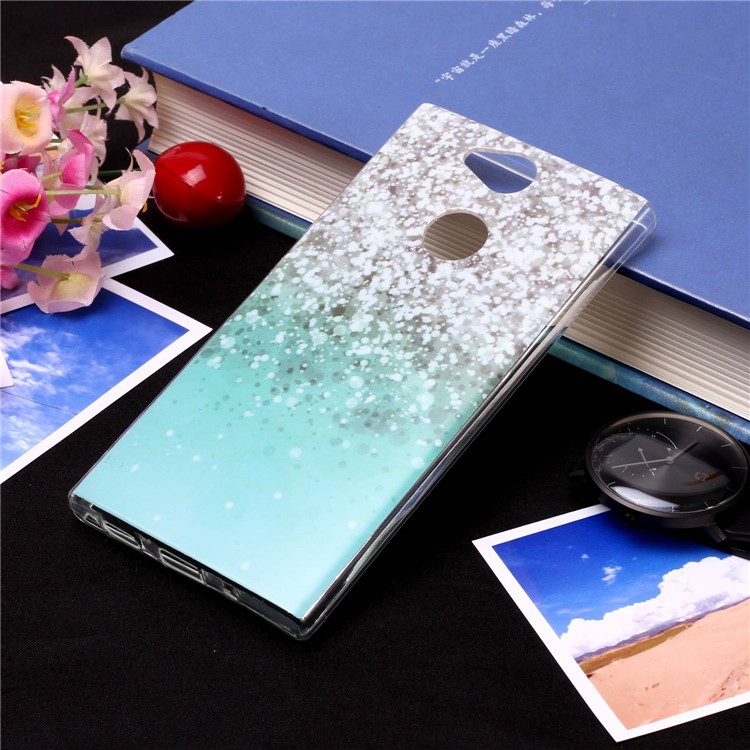 Patterned IMD Soft Matte TPU Phone Case for Sony Xperia XA2 - Glitter Powder-4