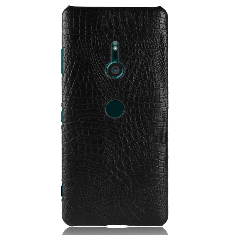 Crocodile Texture PU Leather Coated PC Phone Case for Sony Xperia XZ3 - Black-2