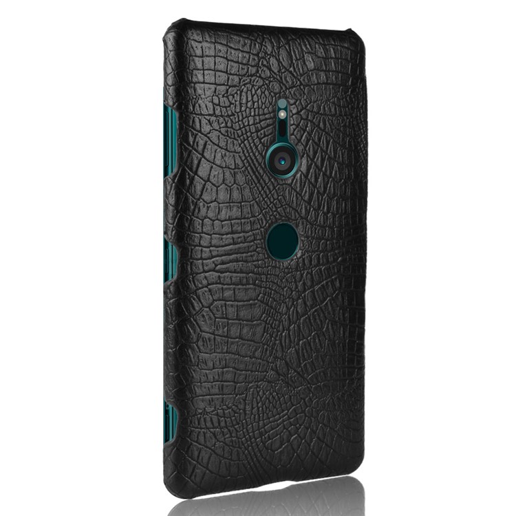 Crocodile Texture PU Leather Coated PC Phone Case for Sony Xperia XZ3 - Black-3