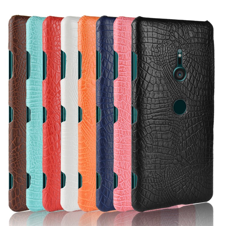 Crocodile Texture PU Leather Coated PC Phone Case for Sony Xperia XZ3 - Black-5